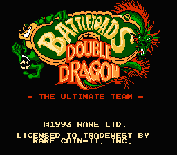 Battletoads/Double Dragon title screenshot